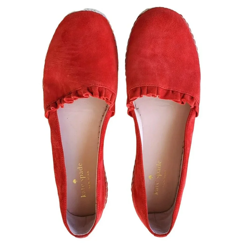 Kate Spade New York Women's Lisbon Suede Espadrilles Red Size 7M - Picture 2 of 11